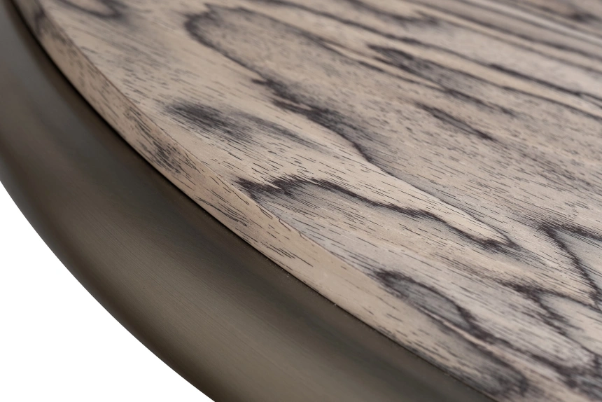 Журнальный стол 58DB-23400, 140x140x32, МДФ, шпон, бежевый / латунь