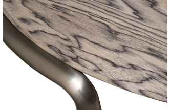 Журнальный стол 58DB-23400, 140x140x32, МДФ, шпон, бежевый / латунь