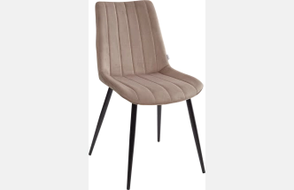 Стул Flip, мягкий, бежевый, велюр G108-74, черный каркас