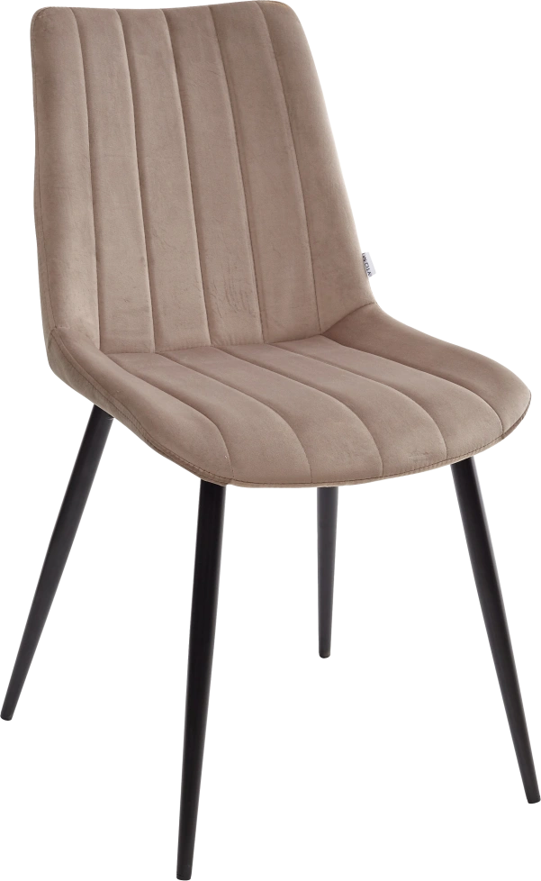 Стул Flip, мягкий, бежевый, велюр G108-74, черный каркас