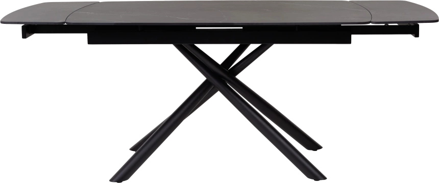Кухонный стол раздвижной Rivoli 140, Matt Black Marble Solid Ceramic, Black