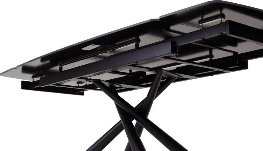 Кухонный стол раздвижной Rivoli 140, Matt Black Marble Solid Ceramic, Black