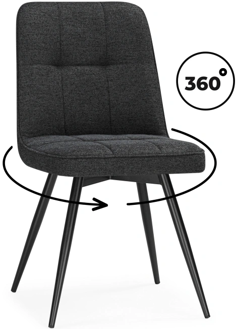 Стул Texas 4, поворотный 360, серый / черный