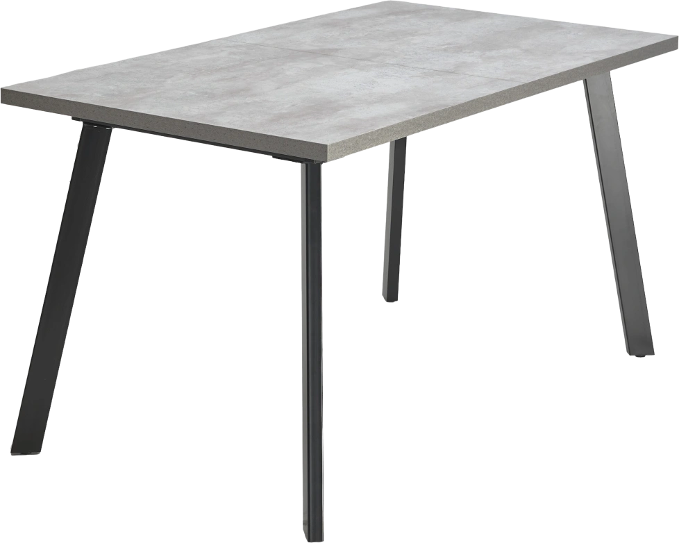 Кухонный стол раздвижной Форел 140, Цемент, Черный