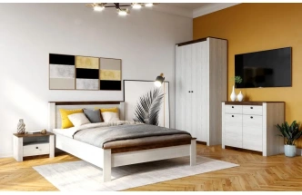 Кровать Даллас 140, полутораспальная, дуб винтерберг / таксония