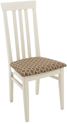 Стул Марио, деревянный, атина 160/1 жаккард, каркас слоновая кость