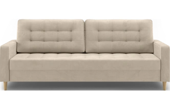 Диван прямой трехместный Lugo, модель 041, Alliance 100 (бежевый)