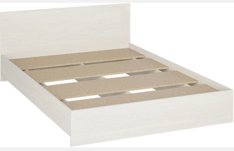 Кровать Адайн КР-140, 140x200, белое дерево / белое дерево