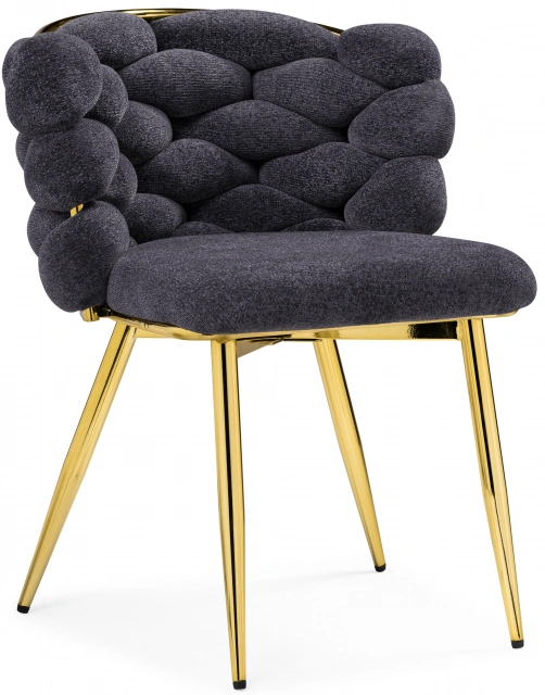 Стул Rendi, дизайнерский, мягкий, gray / gold