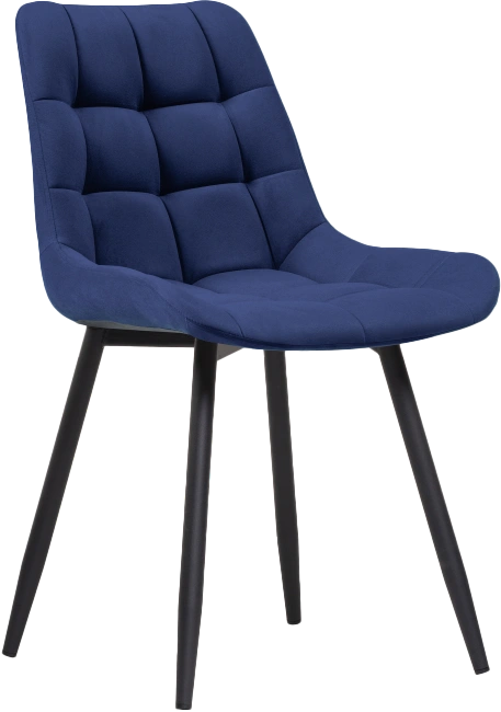 Стул Челси, велюр синий / черный