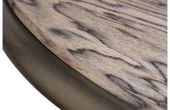 Журнальный стол 58DB-23401, 110x110x32, МДФ, шпон, бежевый / латунь