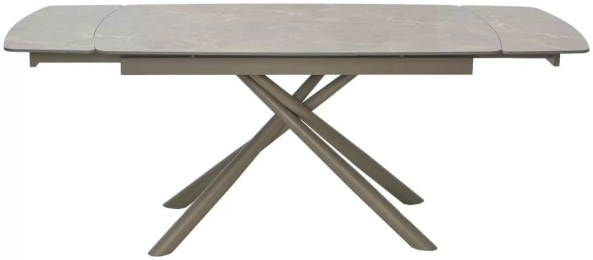 Кухонный стол раздвижной Rivoli 140, Matt Latte Stone Solid Ceramic, Taupe