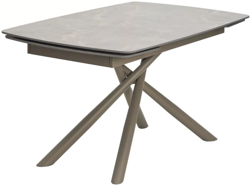 Кухонный стол раздвижной Rivoli 140, Matt Latte Stone Solid Ceramic, Taupe
