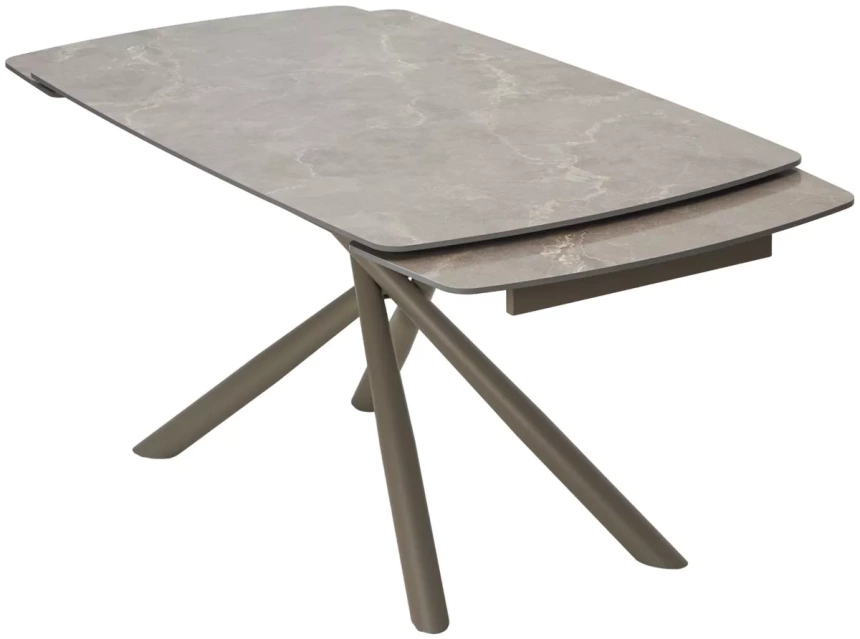 Кухонный стол раздвижной Rivoli 140, Matt Latte Stone Solid Ceramic, Taupe