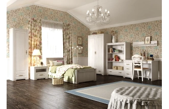 Шкаф однодверный Прованс, распашной, бодега белая / патина премиум