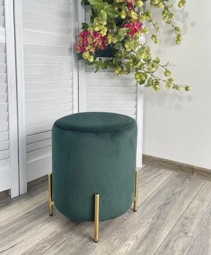 Пуф Rice, Bluvel-78 green / gold