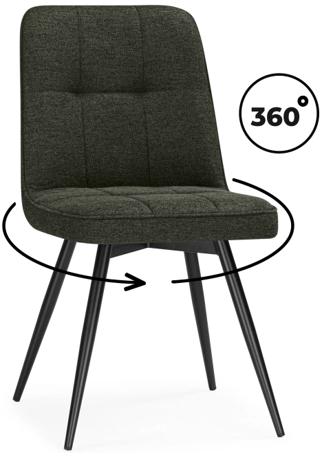 Стул Texas 4, поворотный 360, темно-серый/ чёрный