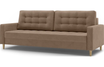 Диван прямой трехместный Lugo, модель 041, Alliance 232 (коричневый)