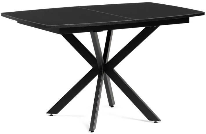Кухонный стол раздвижной Палу 130, стекло, черный