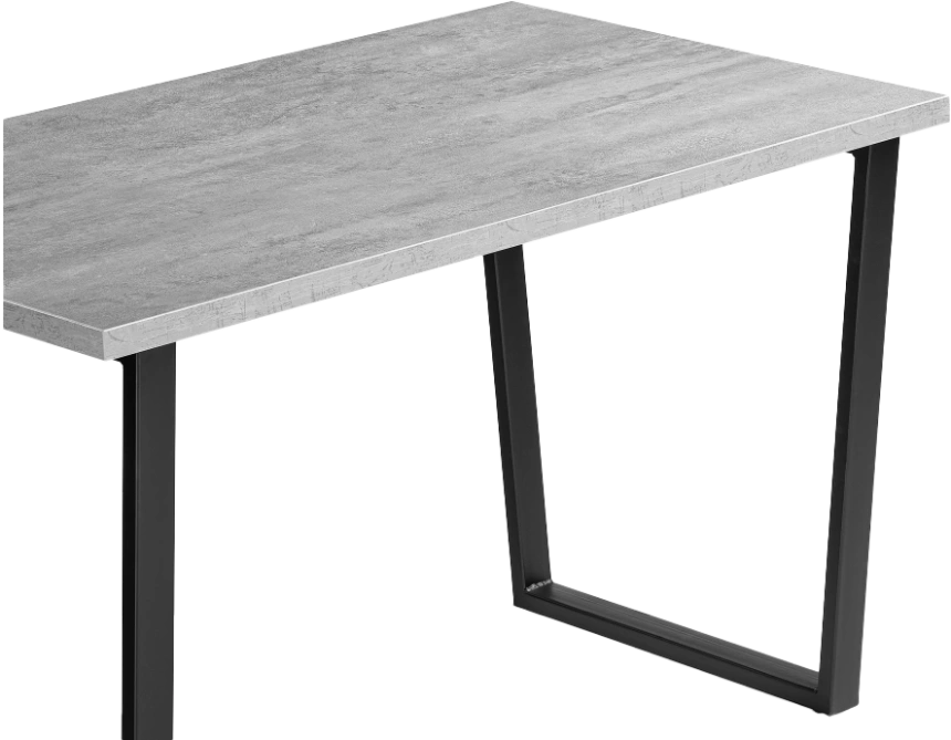 Кухонный стол Лота Лофт, 140x80, ЛДСП, бетон, каркас черный матовый