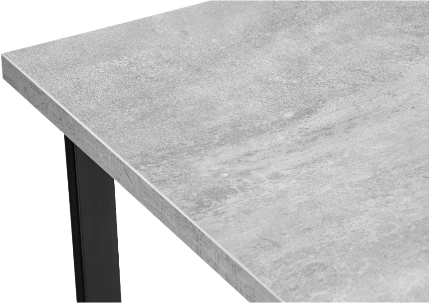 Кухонный стол Лота Лофт, 140x80, ЛДСП, бетон, каркас черный матовый