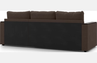 Диван угловой, Атлантик, модель 111, Savana Chocolate (коричневый) / ECOstile Chocolate / венге