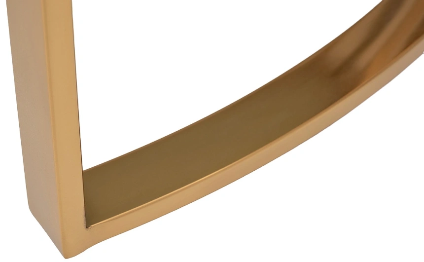 Журнальный стол GY-00012, 46x46x53, стекло в пленке в ПВХ, белый мрамор / золото 