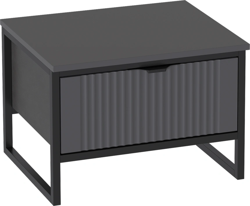 Тумба прикроватная Нора, с ящиком, Графит