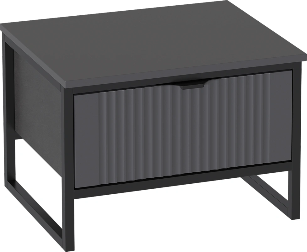 Тумба прикроватная Нора, с ящиком, Графит