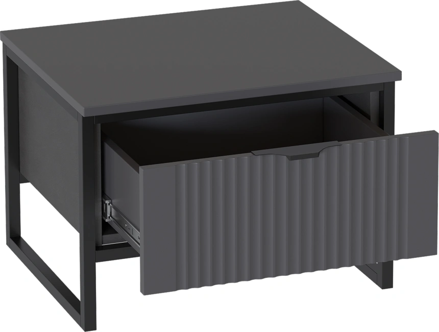 Тумба прикроватная Нора, с ящиком, Графит