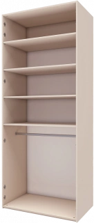 Шкаф двухдверный Лаура 4, распашной для одежды, кашемир серый 