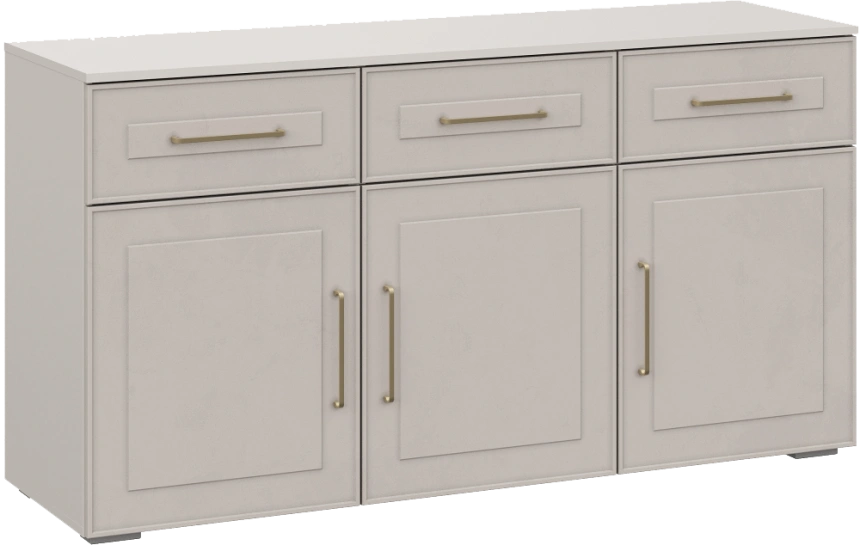 Комод Мотру, с тремя ящиками, ТБ-01 кашемир / шампань