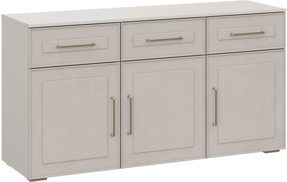 Комод Мотру, с тремя ящиками, ТБ-01 кашемир / шампань