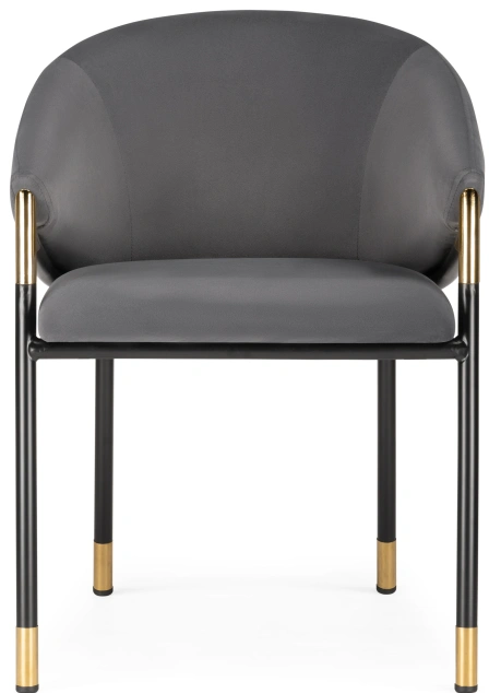 Стул  Molton, мягкий, серый / чёрный / золотой