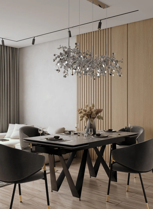 Стул  Molton, мягкий, серый / чёрный / золотой