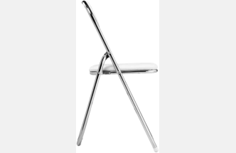 Стул Fold 1, складной, white / chrome