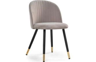 Стул мягкий Gabi, латте / черный с золотом