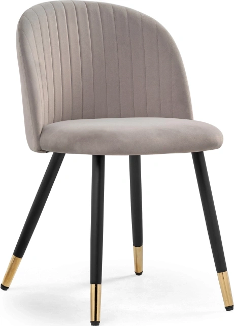 Стул мягкий Gabi, латте / черный с золотом