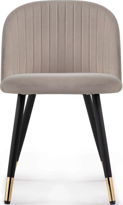 Стул мягкий Gabi, латте / черный с золотом