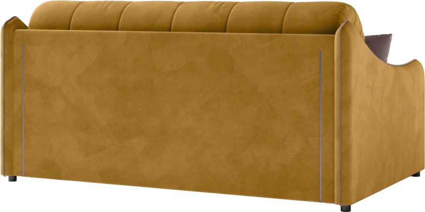 Диван прямой Дели 160, модель 032, Ultra Mustard​ / Ultra Stone​ (горчичный)
