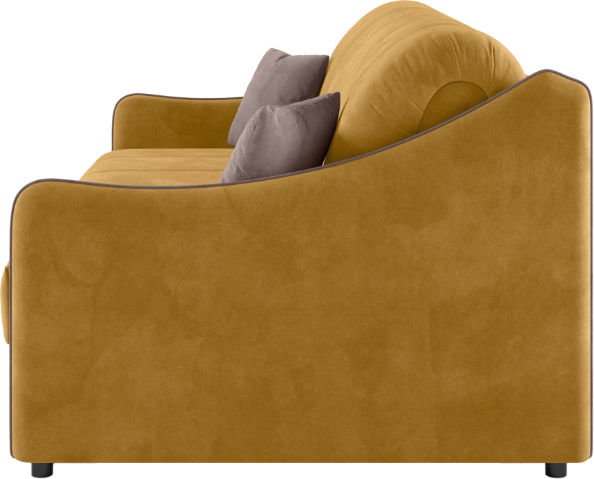 Диван прямой Дели 160, модель 032, Ultra Mustard​ / Ultra Stone​ (горчичный)