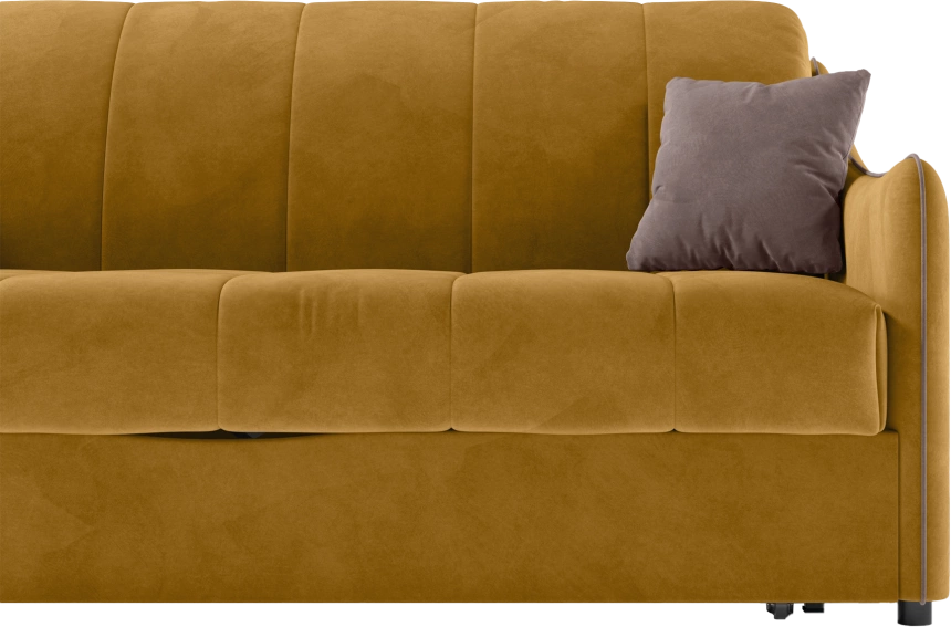 Диван прямой Дели 160, модель 032, Ultra Mustard​ / Ultra Stone​ (горчичный)