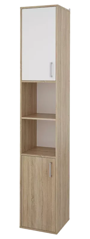 Шкаф двухдверный Мика, Дуб сонома/Белый