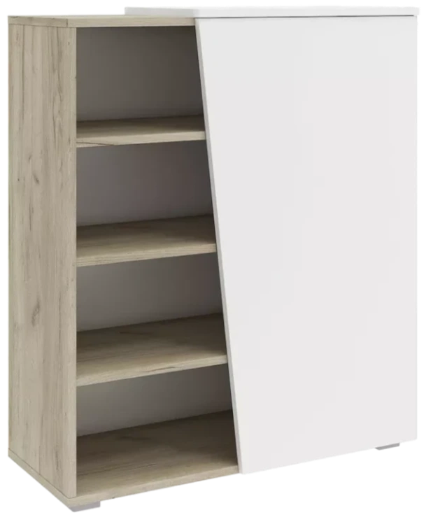 Тумба для обуви Одри, 80x94x33.3, Дуб крафт/Белый