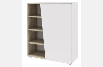 Тумба для обуви Одри, 80x94x33,3 Дуб крафт/Белый