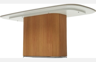 Кухонный стол Tampa 180, цвет Белый Мрамор M326, керамика, Каркас Oak