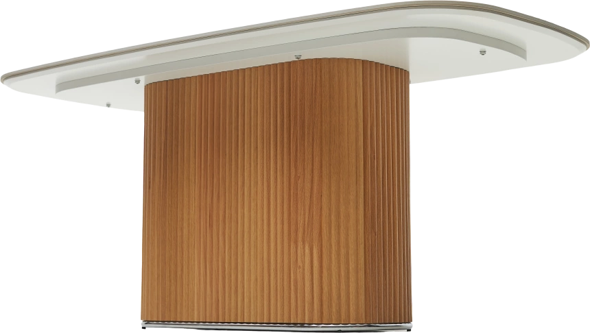 Кухонный стол Tampa 180, цвет Белый Мрамор M326, керамика, Каркас Oak