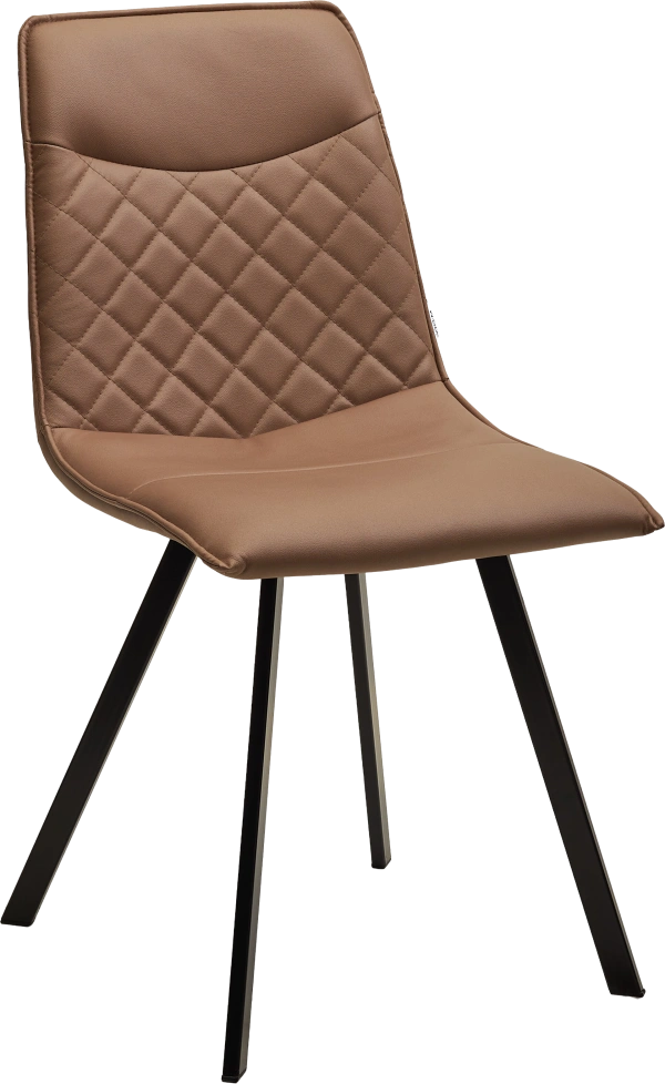 Стул Texas, мягкий, HK017-31 серо-коричневый, PU, экокожа, черный каркас