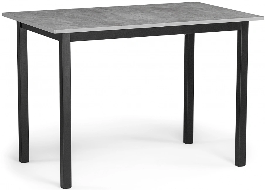 Кухонный раздвижной стол Аркон, 110(130)х68х75, бетон / черный