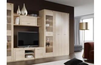 Шкаф двухдверный Элана, 101x41x208.5, распашной с полками, дуб сонома